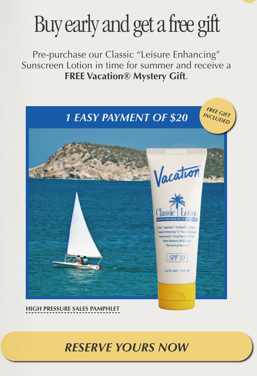 Breakdown of Vacation Inc's DTC Sunscreen Launch
